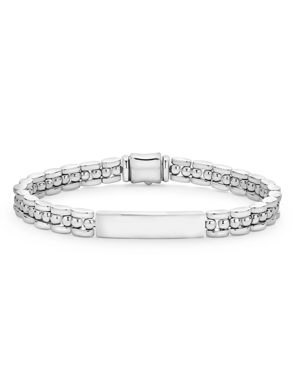 NWT LAGOS Signature Caviar Petite Sterling Silver ID Bracelet Small $1,099